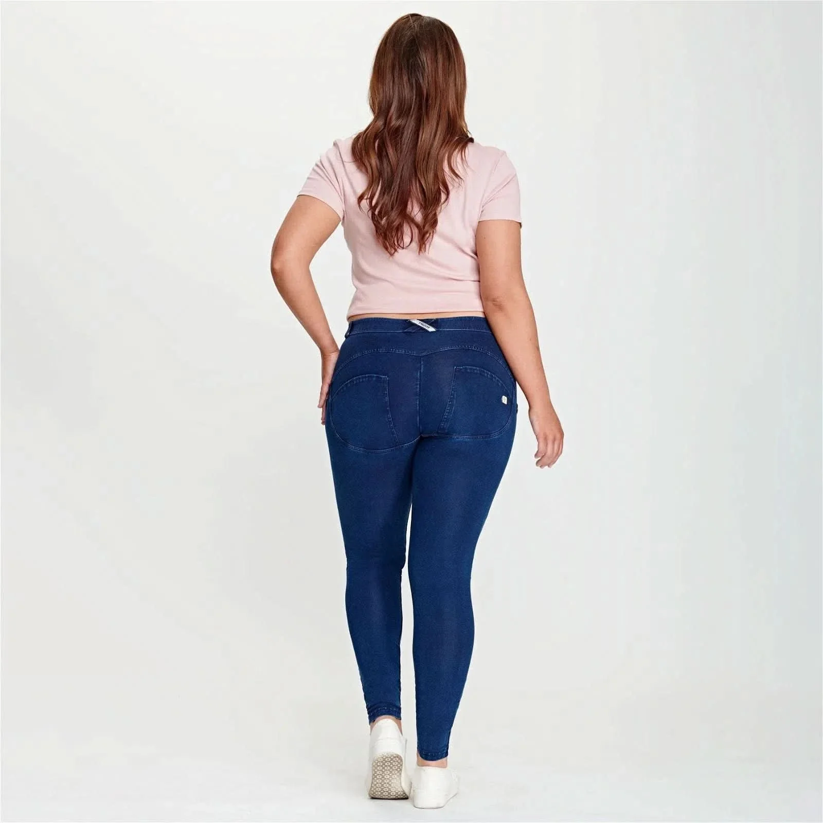 WRUP Denim - Mid Rise - Full Length - Dark Blue + Blue Stitching - Image 12