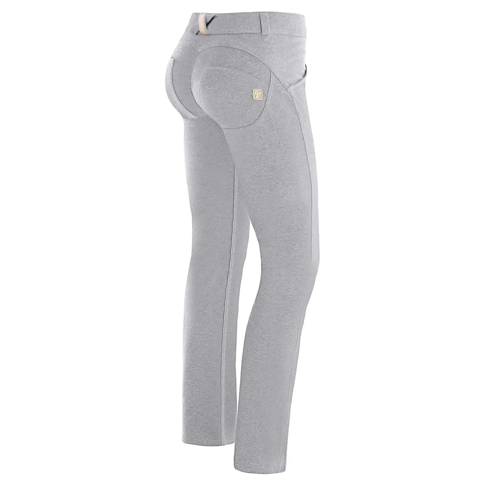 WRUP Fashion - Mid Rise - Straight Leg - Melange Grey
