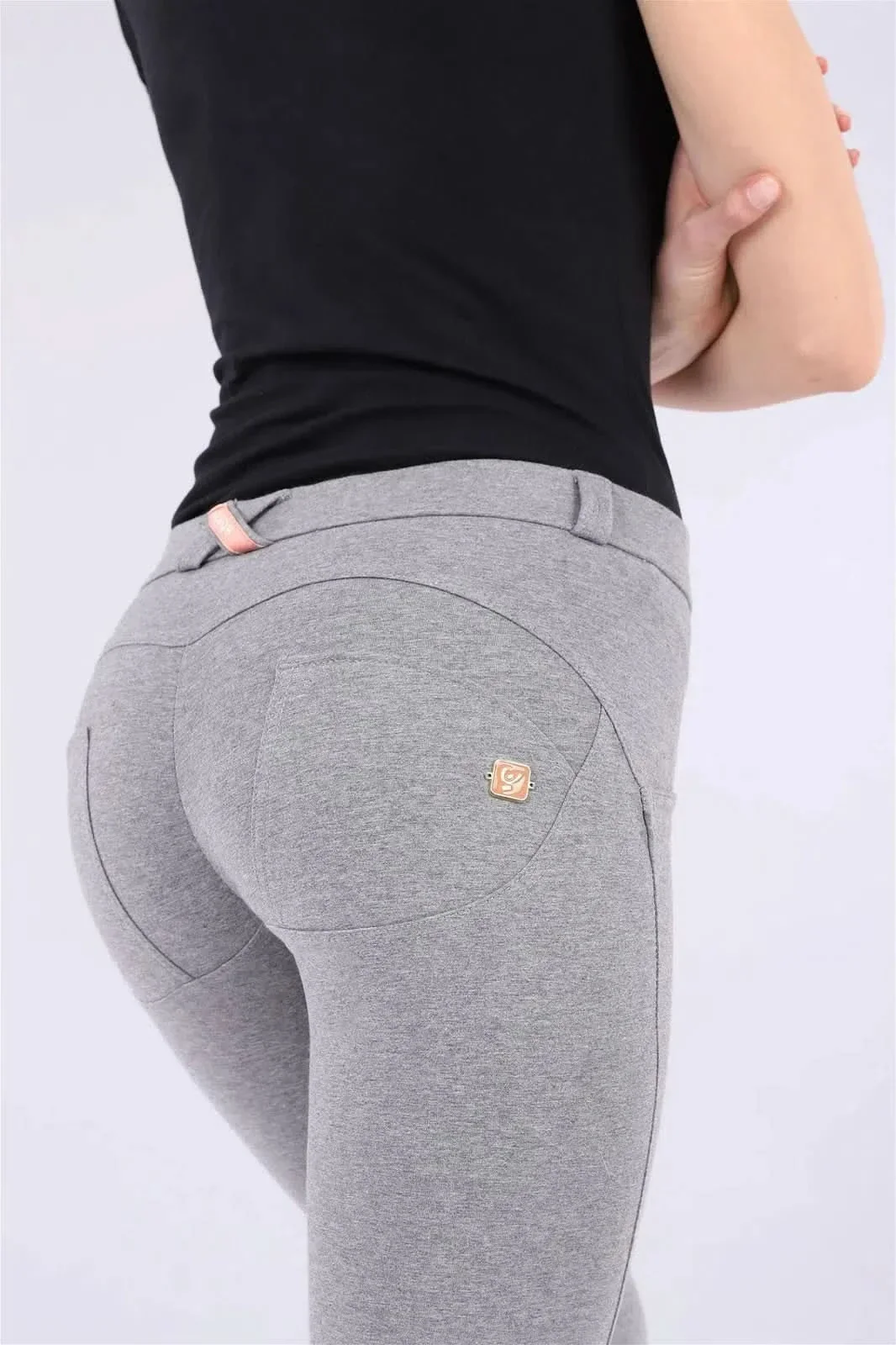 WRUP Fashion - Mid Rise - Straight Leg - Melange Grey - Image 4