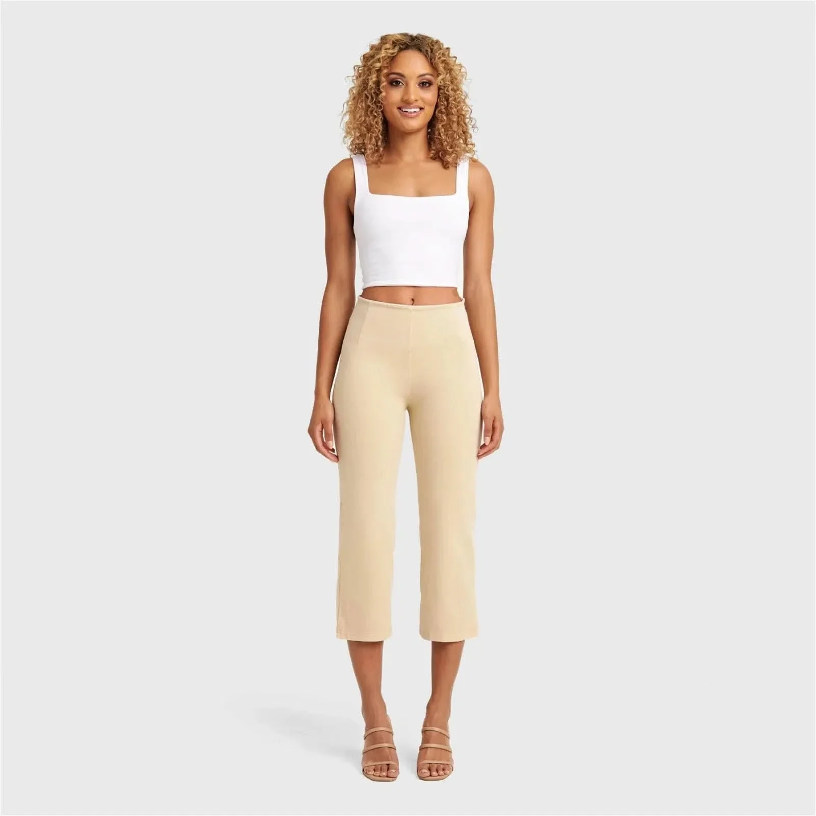 WRUP SNUG Jeans - High Waisted - Flare - Beige - Image 4