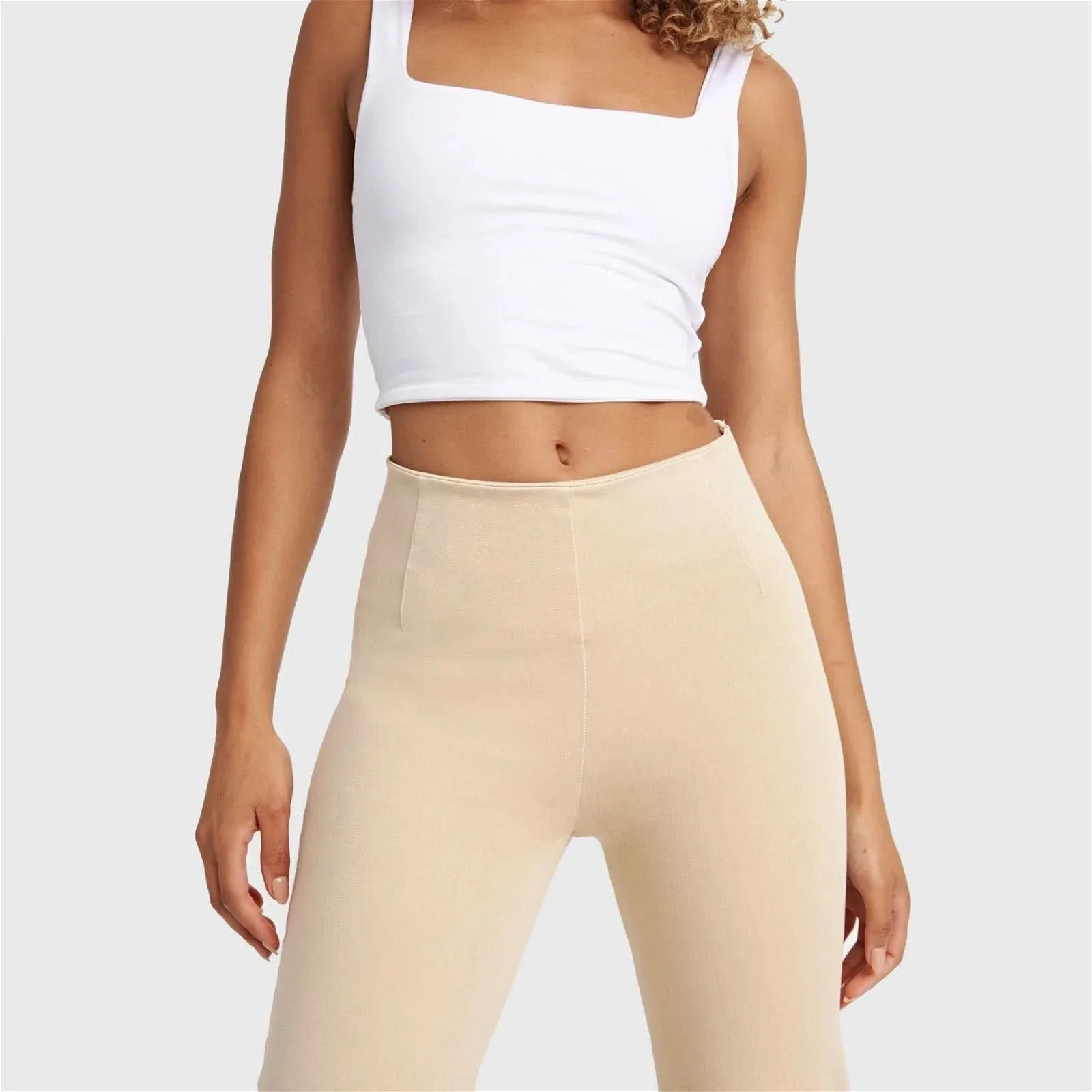 WRUP SNUG Jeans - High Waisted - Flare - Beige - Image 5