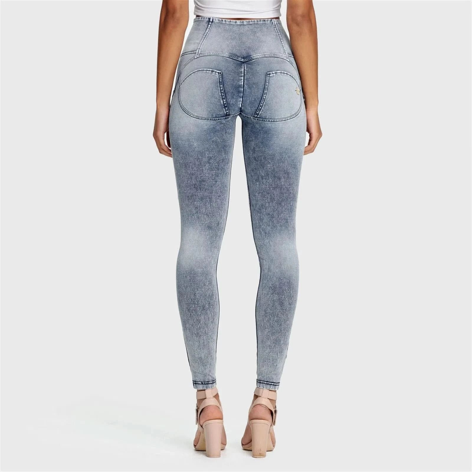 WRUP Denim - 3 Button High Waisted - Full Length - Stonewash - Image 6