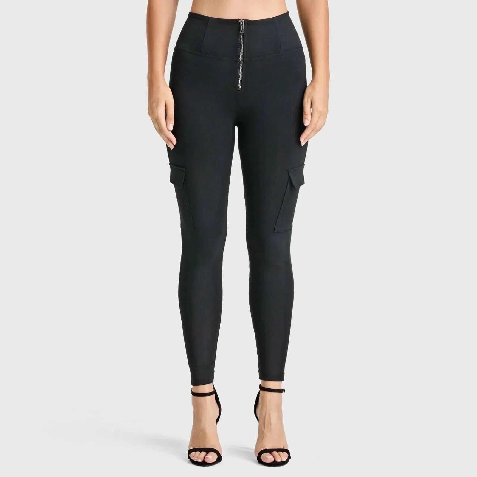 WRUP Cargo Fashion - High Waisted - 7/8 Length - Black - Image 2