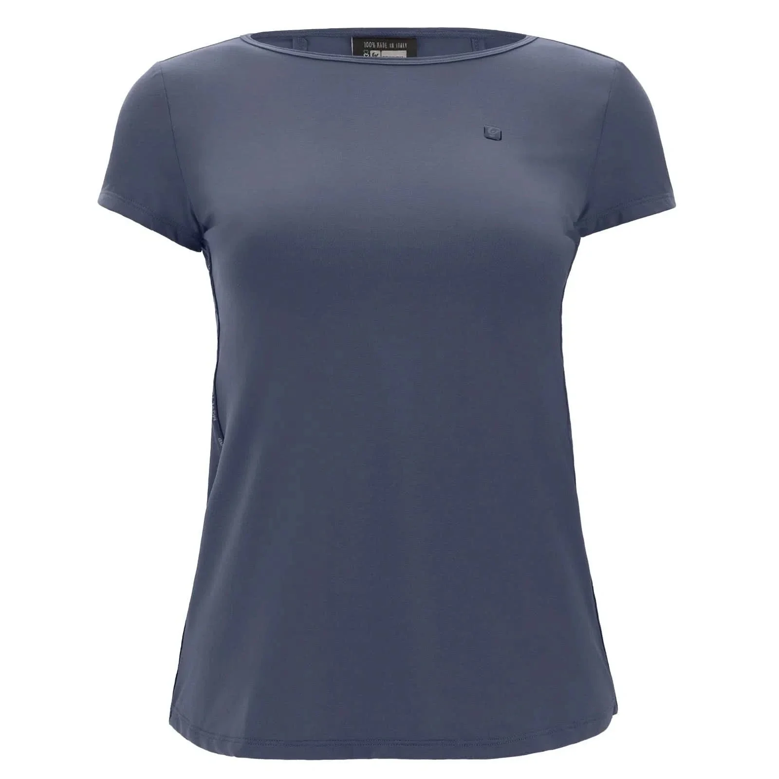 Yoga T-Shirt with openings at the back - Dusty Blue - Image 2