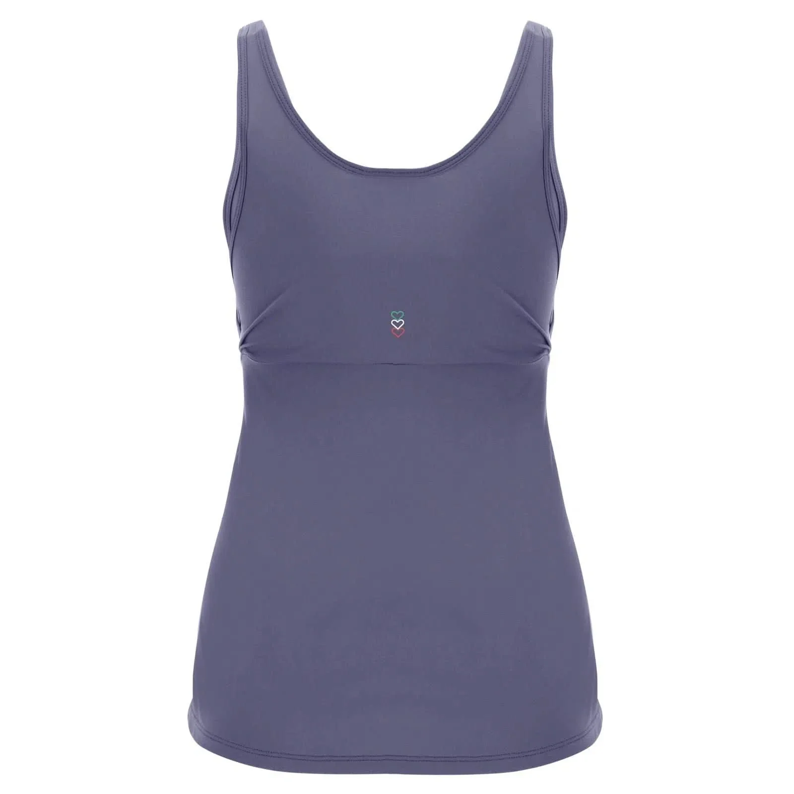 Yoga tank top - Dusty Blue with branded tape - Image 5